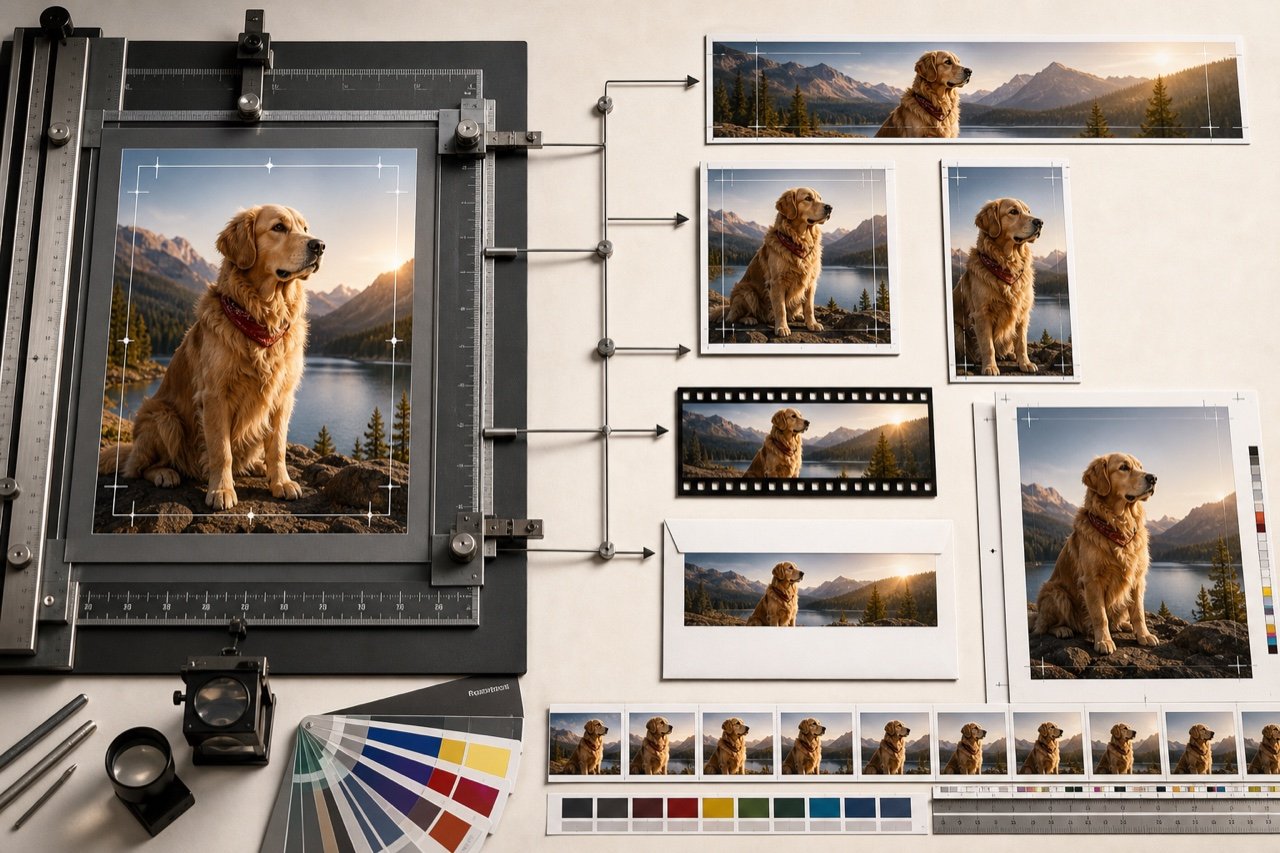 An approved master adapted for web, social, video, email, print, and multiple languages